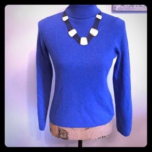 Cashmere blue turtleneck